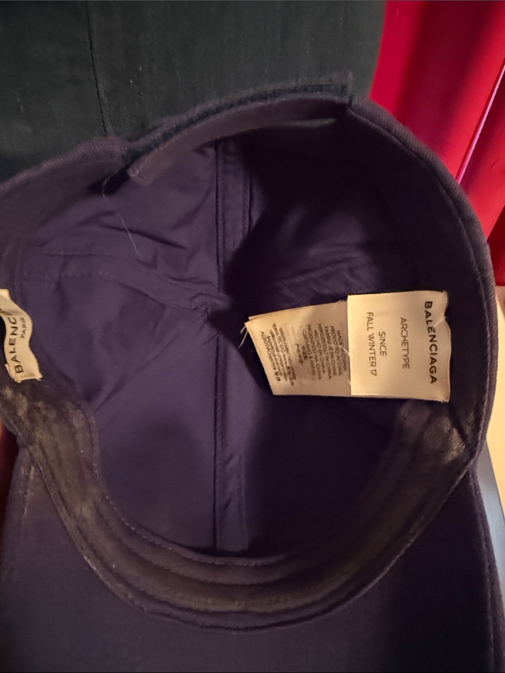 Authentic - Balenciaga Blue Embroidered Logo Baseball Cap - Picture 6 of 8
